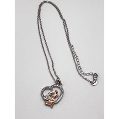 Mother Daughter Necklace 925 Sterling Silver Pendant Gift for Women With CZ