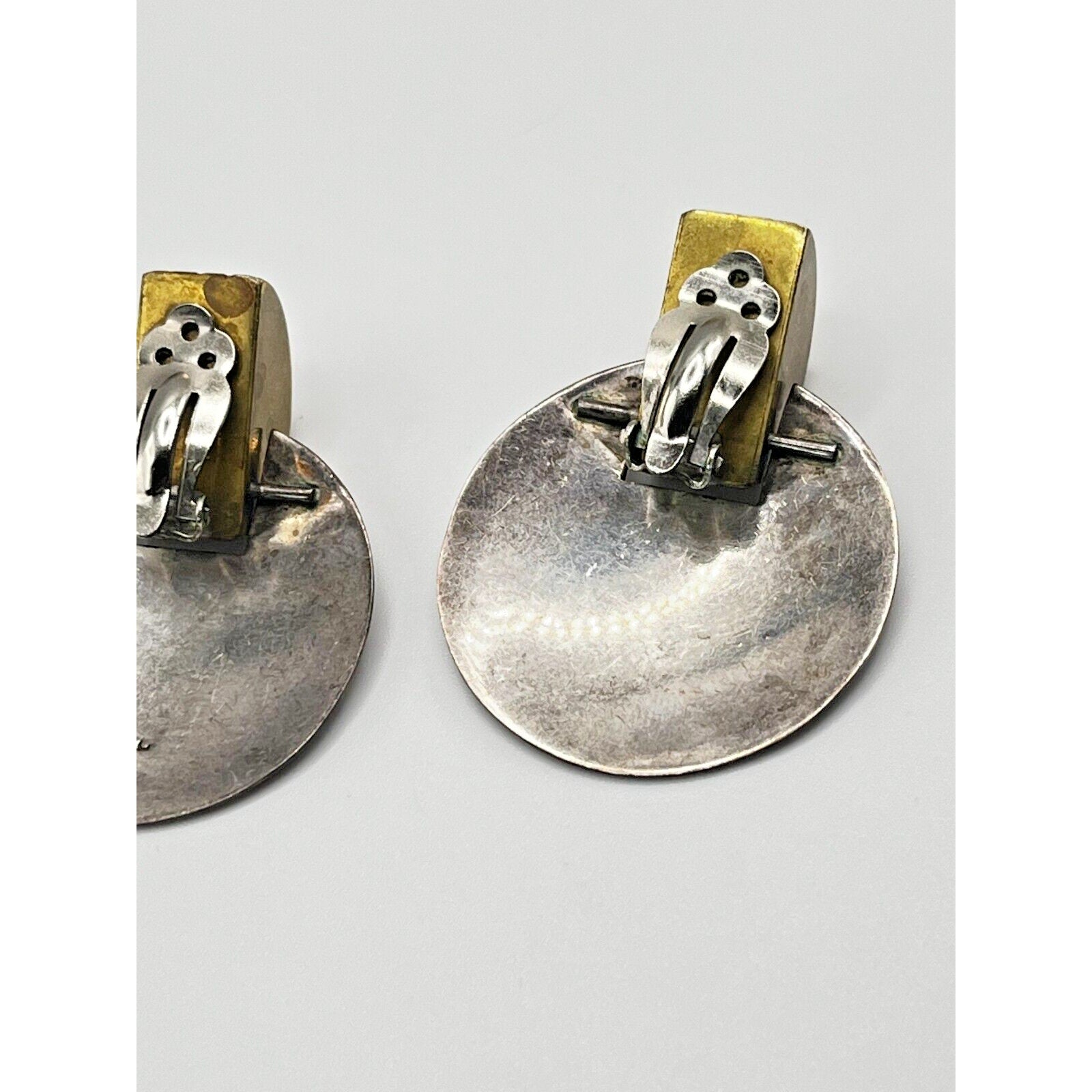 Mexican Silver Earrings TC-142 Large Clip-on 29g