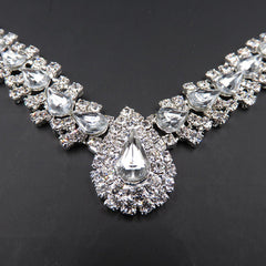 Beautiful Rhinestone Necklace and Matching Earrings For Brides and Guests