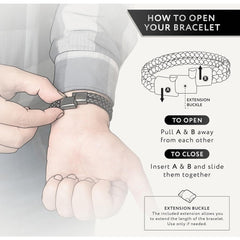 Black Leather Bracelet for Men Premium Artisan Double Strand