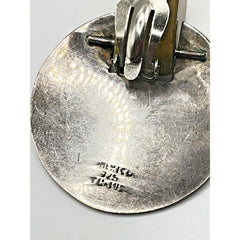 Mexican Silver Earrings TC-142 Large Clip-on 29g