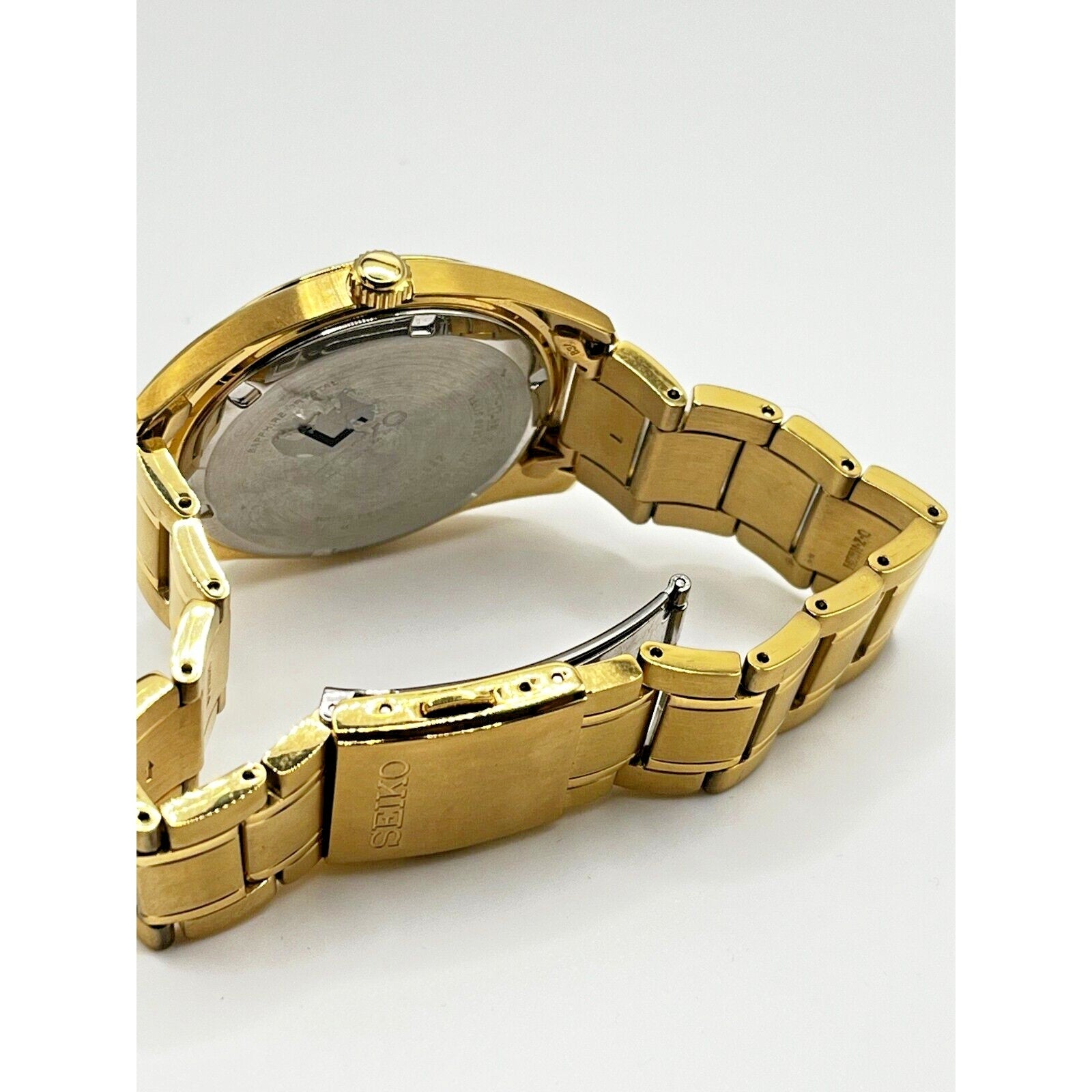 Seiko 6N52-00A0 SUR307 Gold Quartz Watch Authentic New W LUMINOX Gift Box