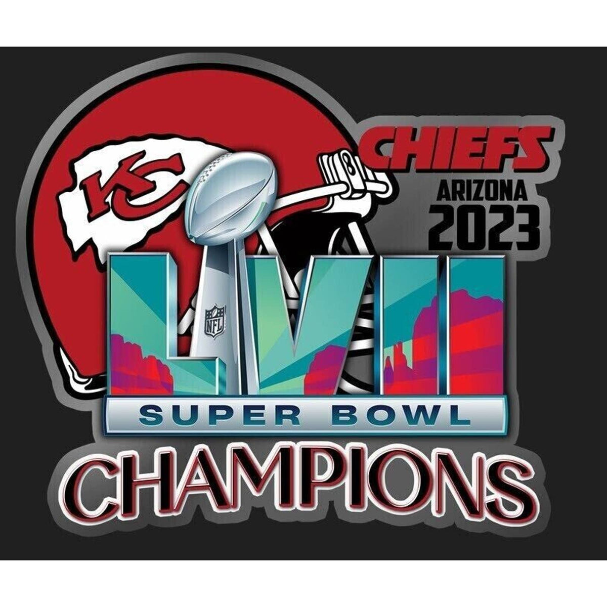 Kansas City Chiefs Super Bowl Champions 2023 Bumper Window Decor Sticker Decal
