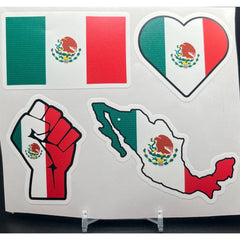 Mexican Coat of Arms Sticker Decal Mexico Flag For Car Truck Laptop - 4 Pack