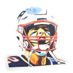 Tom Brady Drawing GOAT Prem Vinyl Decal Sticker Quarterback 3 inches