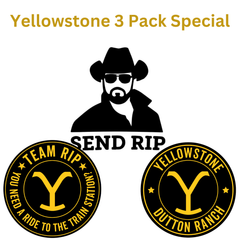 Send Rip Ride to the Train Station Dutton Ranch - 3 Pack Gift Set -Sticker Pack