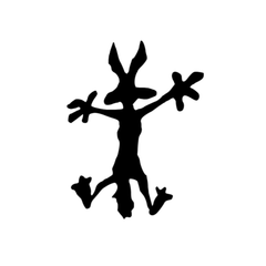 Wile E Coyote Hitting Wall Splat Wiley Vinyl Decal Sticker X Large 8.5x8"