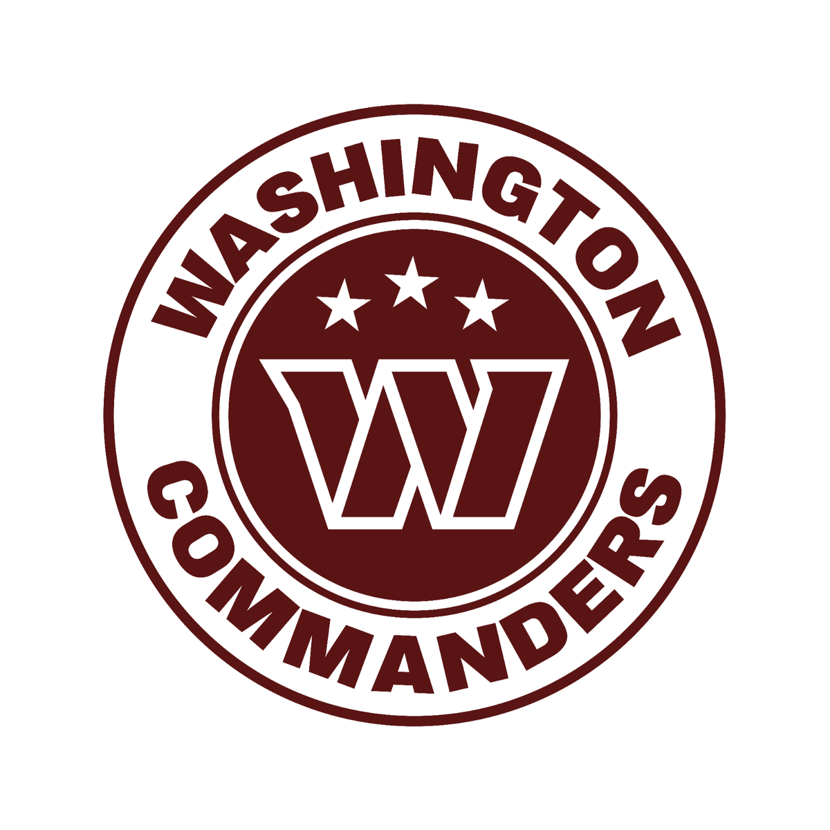 Washington Commanders NFL Football Color Sports Decal Sticker -X Large 8"
