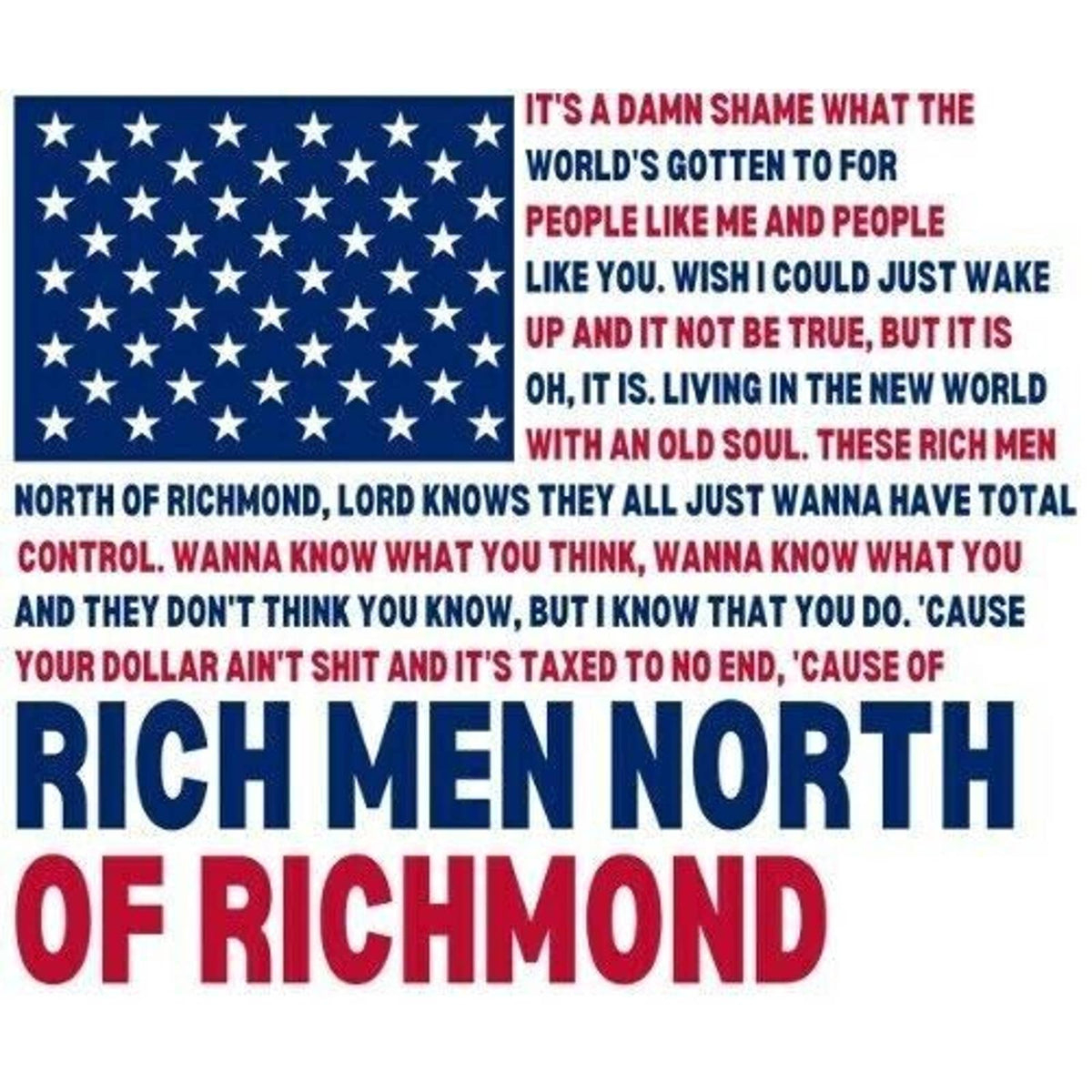 RICH MEN NORTH OF RICHMOND STICKER PICK SIZE